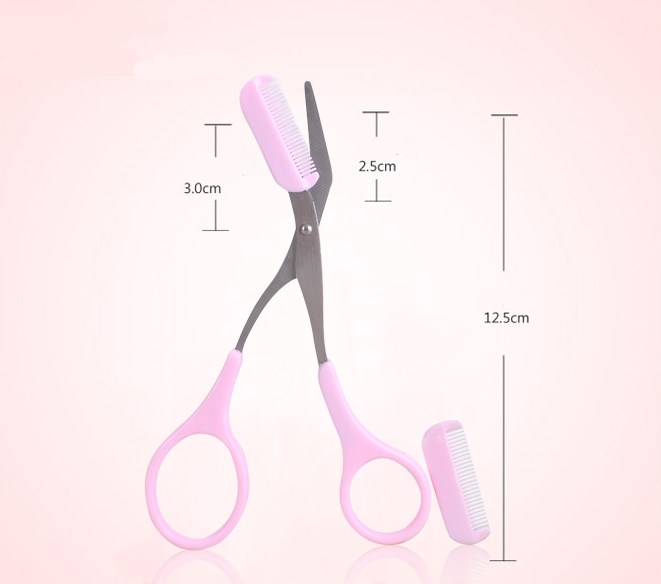 Eyebrow scissors with eyebrow comb