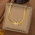 Shell Butterfly Whip Chain Clavicle Necklace
