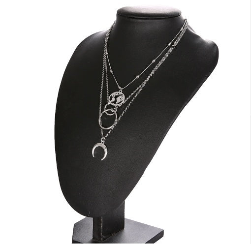 Boho Moon Map Necklace