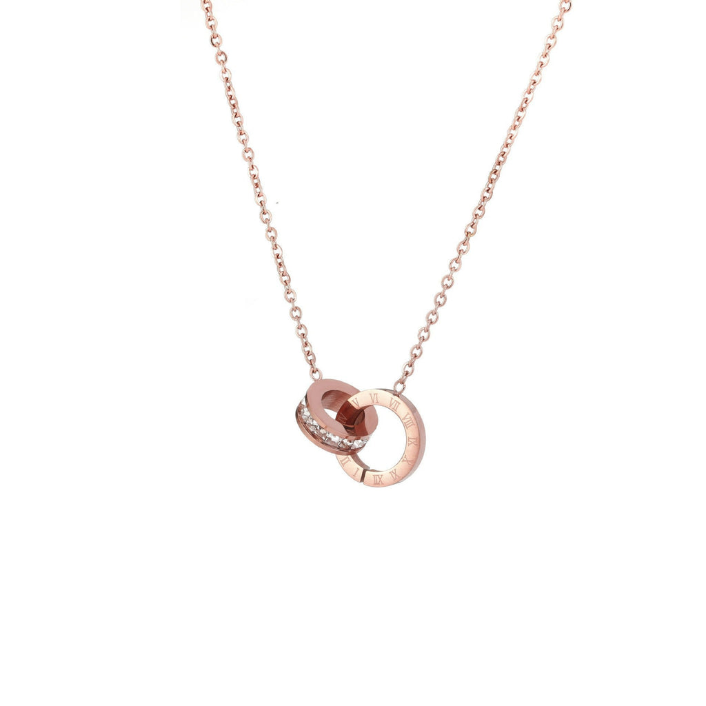 Numeral Double-ring Necklace