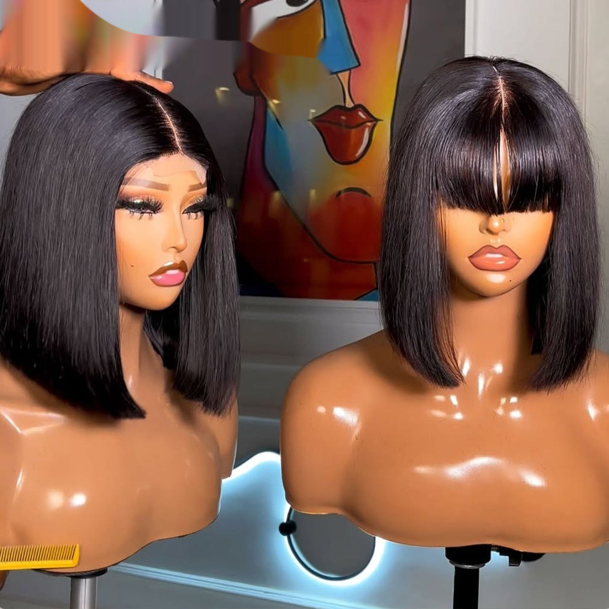 Womens Real Human Hair African Wigs